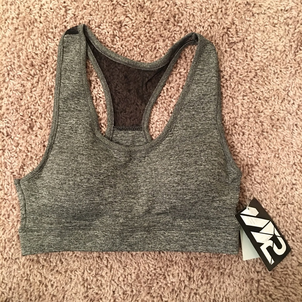 NWT! Padded Grey Sports Bra Small